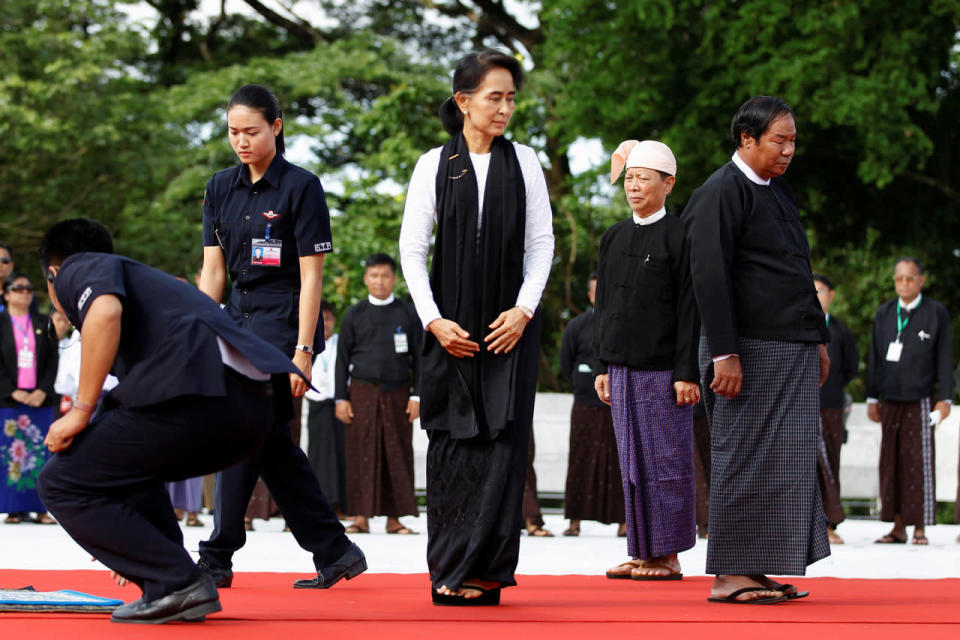 Aung San Suu Kyi attends the 69th anniversary of Martyrs’ Day