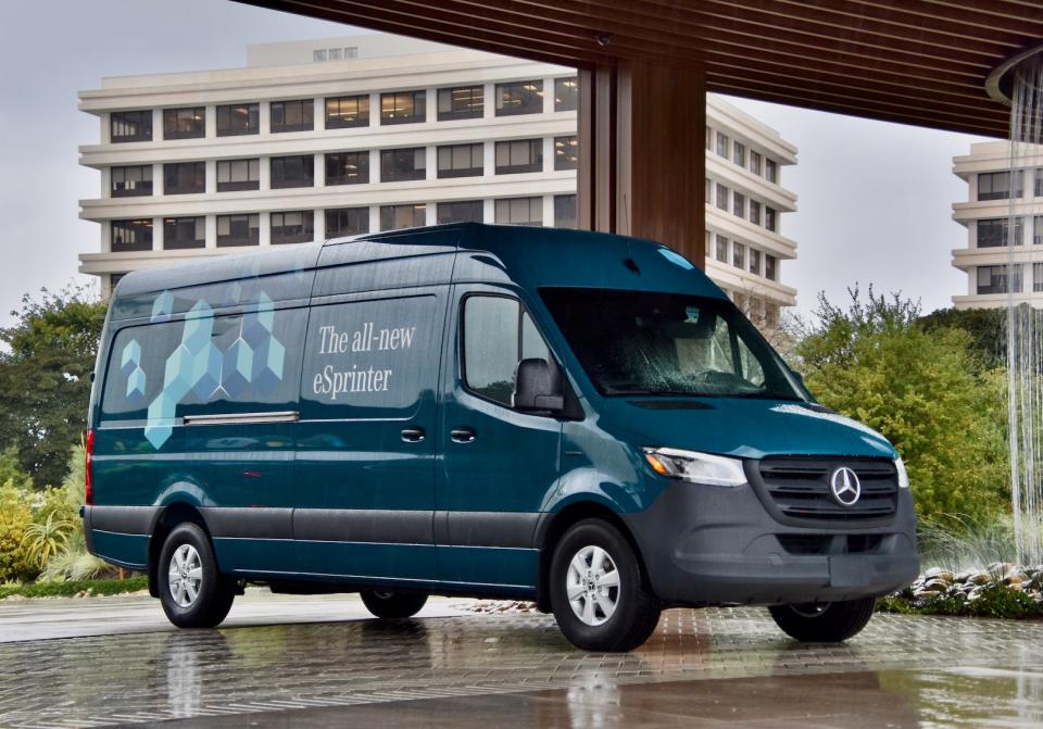 2024 Mercedes-Benz eSprinter in teal green