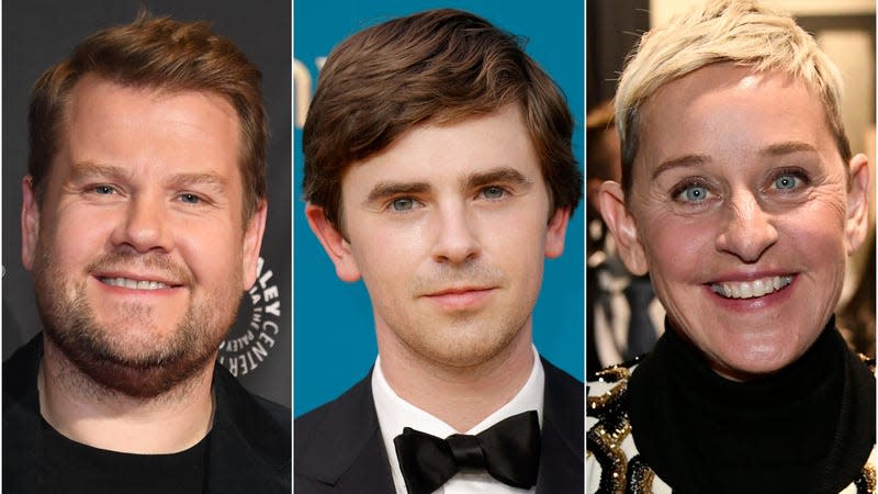 Which talk show host did Freddie Highmore hide from in the broom closet