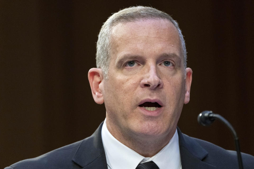 Paul Abbate, Deputy Director of the Federal Bureau of Investigation (FBI), testifies during a Senate Judiciary Oversight Committee hearing to examine Section 702 of the Foreign Intelligence Surveillance Act and related surveillance authorities, Tuesday, June 13, 2023, on Capitol Hill in Washington. (AP Photo/Jacquelyn Martin)