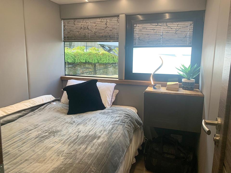 One of the bedrooms inside the Float1 floating home.