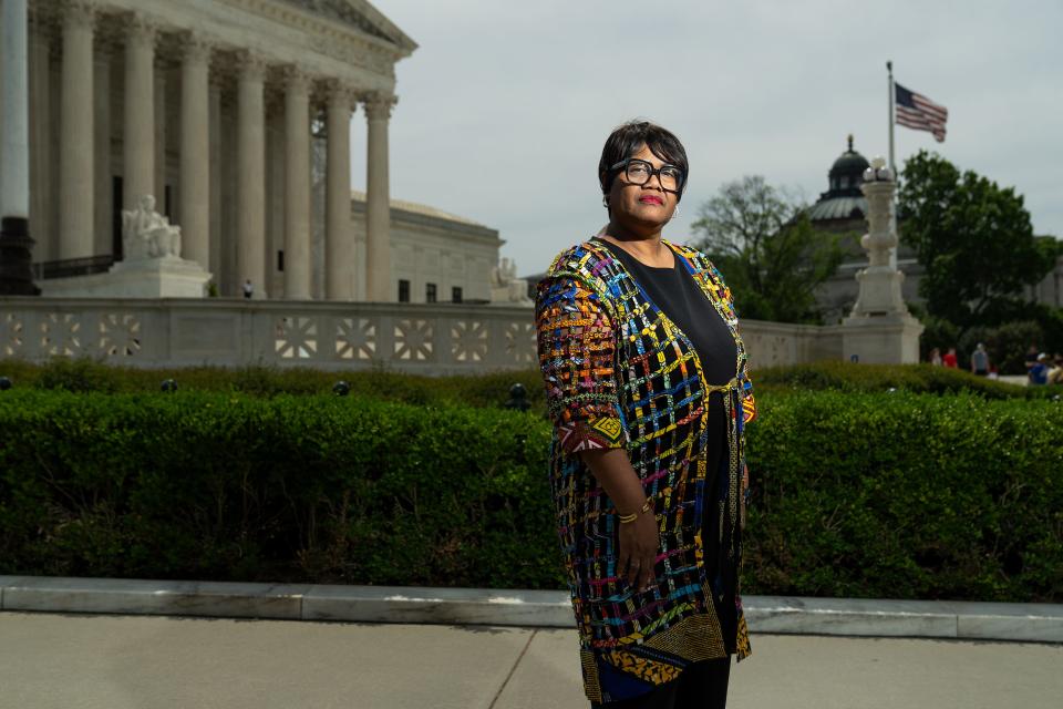 Melanie Campbell, president & CEO of the National Coalition on Black Civic Participation, spoke May 3, 2024 at the Freedom to Learn rally in front of the U.S. Supreme Court in Washington, D.C.