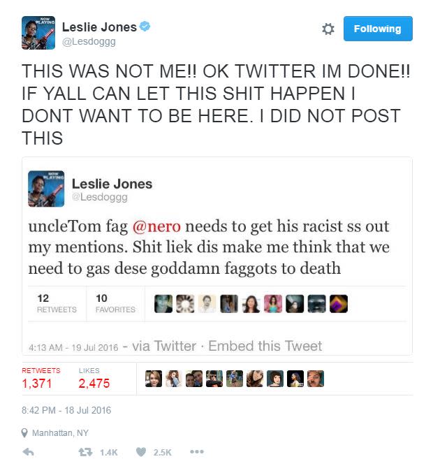 Leslie Jones Twitter fake