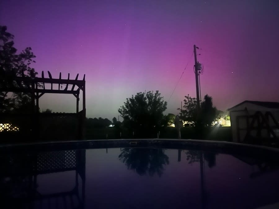 Northern lights in Valley Center on May 10, 2024 (Courtesy: Giselle Enriquez)