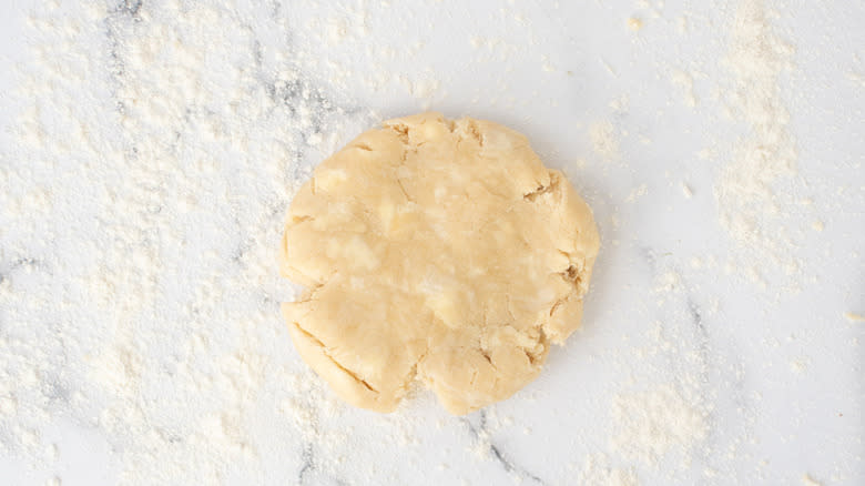 pie crust on countertop