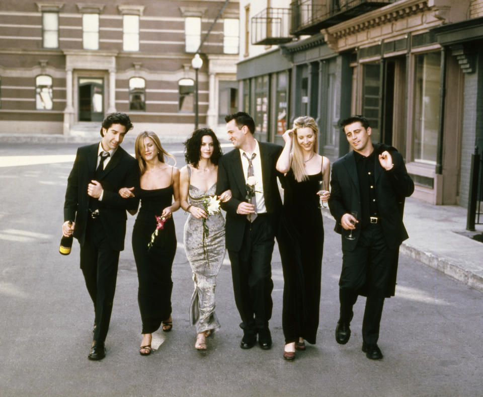 Elenco de Friends, como parte de la promoción de la temporada 6 de la serie. (NBCUniversal via Getty Images)