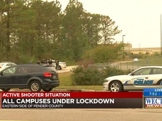 Topsail High School: Armed storm North Carolina school after 'malfunctioning heater' sparks fears of active shooter