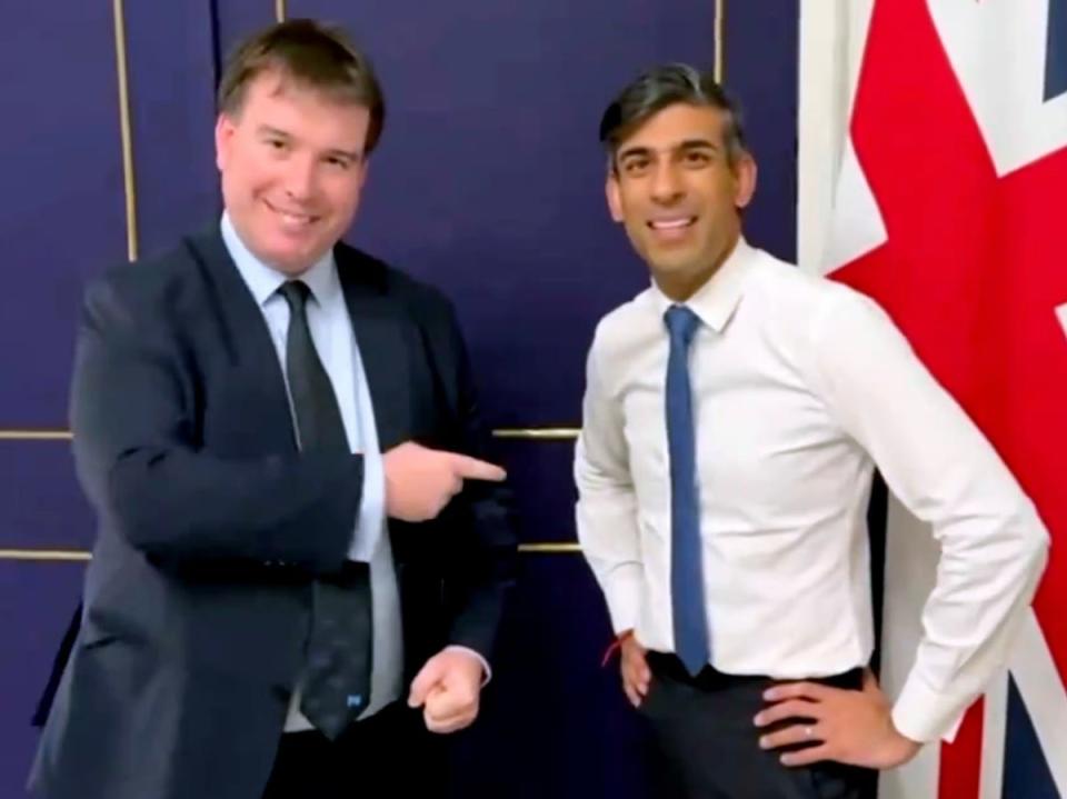 Craig Williams MP is pictured alongise Rishi Sunak (@craig4monty)