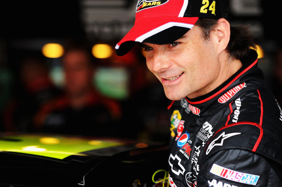 Jeff Gordon won all four of his titles before NASCAR's playoff format was introduced. (Photo by Patrick Smith/Getty Images for NASCAR)