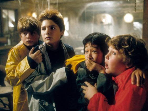 Sean Astin, Corey Feldman, Ke Huy Quan and Jeff Cohen in adventure classic ‘The Goonies‘ (Rex Features)