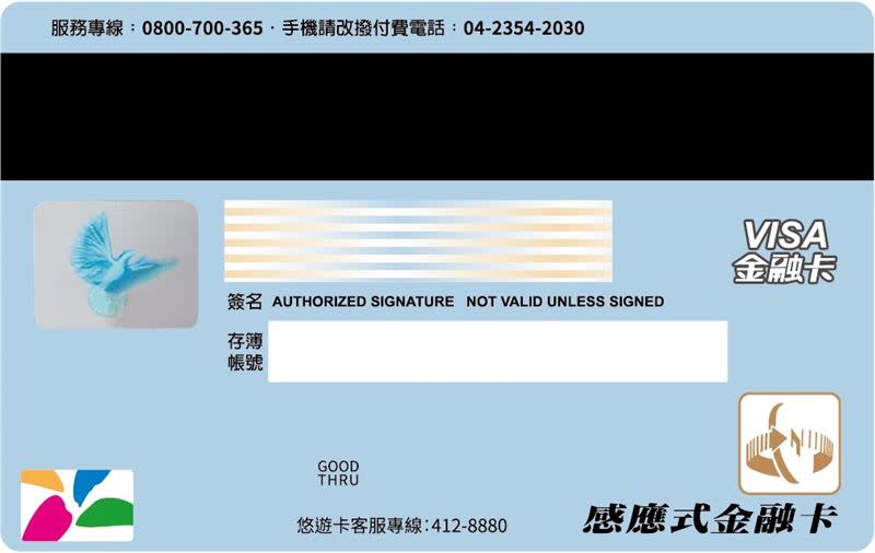 中華郵政明起推出具悠遊卡票證功能的「郵政VISA金融卡」。（圖／中華郵政提供）