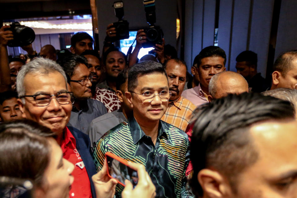 Datuk Seri Azmin Ali is pictured at Sheraton Hotel February 23, 2020. — Picture by Firdaus Latif