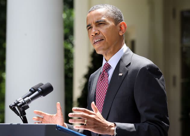 Obama announcing DACA during a press conference in the White House Rose Garden on June 15, 2012. (Photo: Alex Wong via Getty Images)