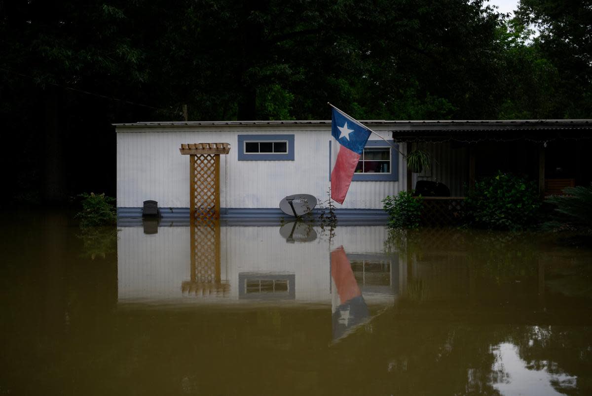 Residents’ homes and possessions are submerged in floodwater following significant rainstorms in Coldspring on May 4, 2024.