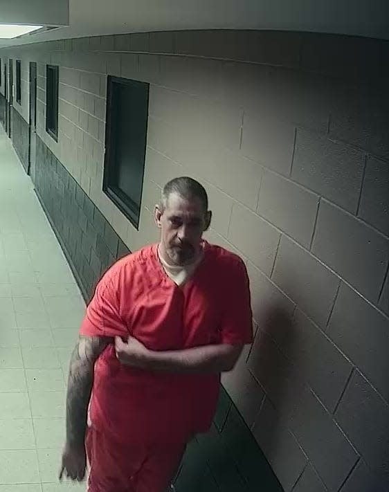 Casey Cole White, pictured last Tuesday. Lauderdale County authorities noted the shorter hair and facial hair in this more recent image.