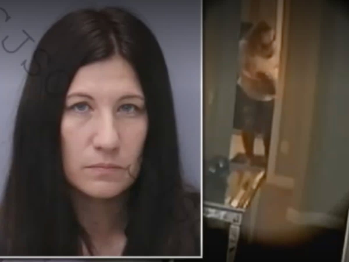 Surveillance video showed Aiden Fucci’s mother Crystal Smith washing his jeans after he killed Tristyn Bailey (WJXT)