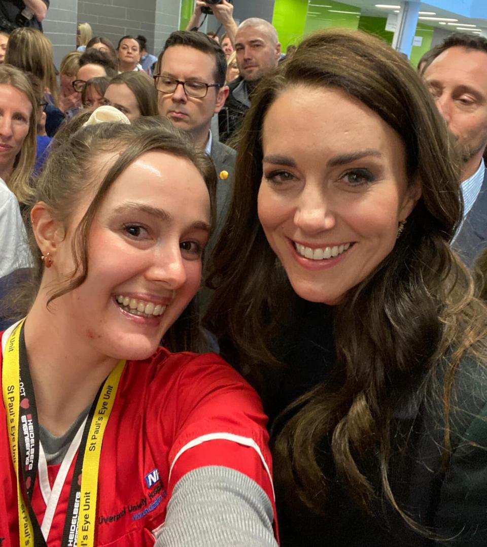 Amber Otto meets the Princess and Prince of Wales at Royal Liverpool University Hospital