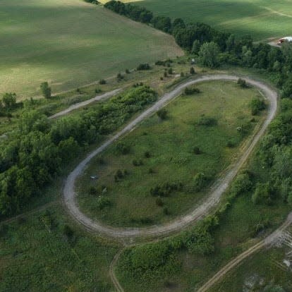 Abandoned race track belonging to the Bultje family in Ontario, Canada.