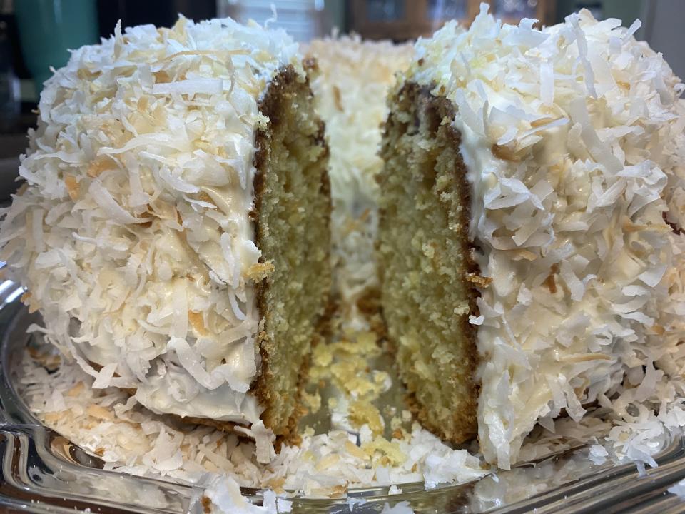 This white chocolate coconut cake was made from a copycat recipe of one of Tom Cruise's favorite cakes. (Photo: Megan duBois)