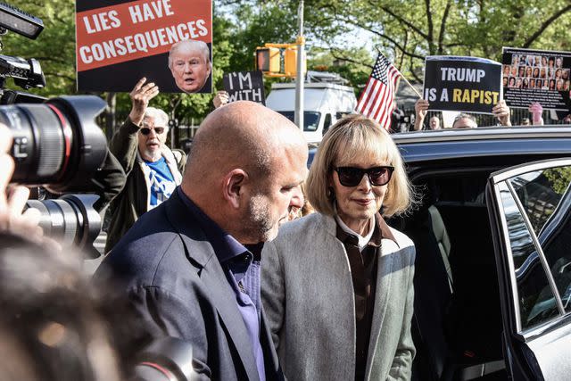 Stephanie Keith/Bloomberg via Getty E. Jean Carroll arriving to the courthouse during her trial against Donald Trump