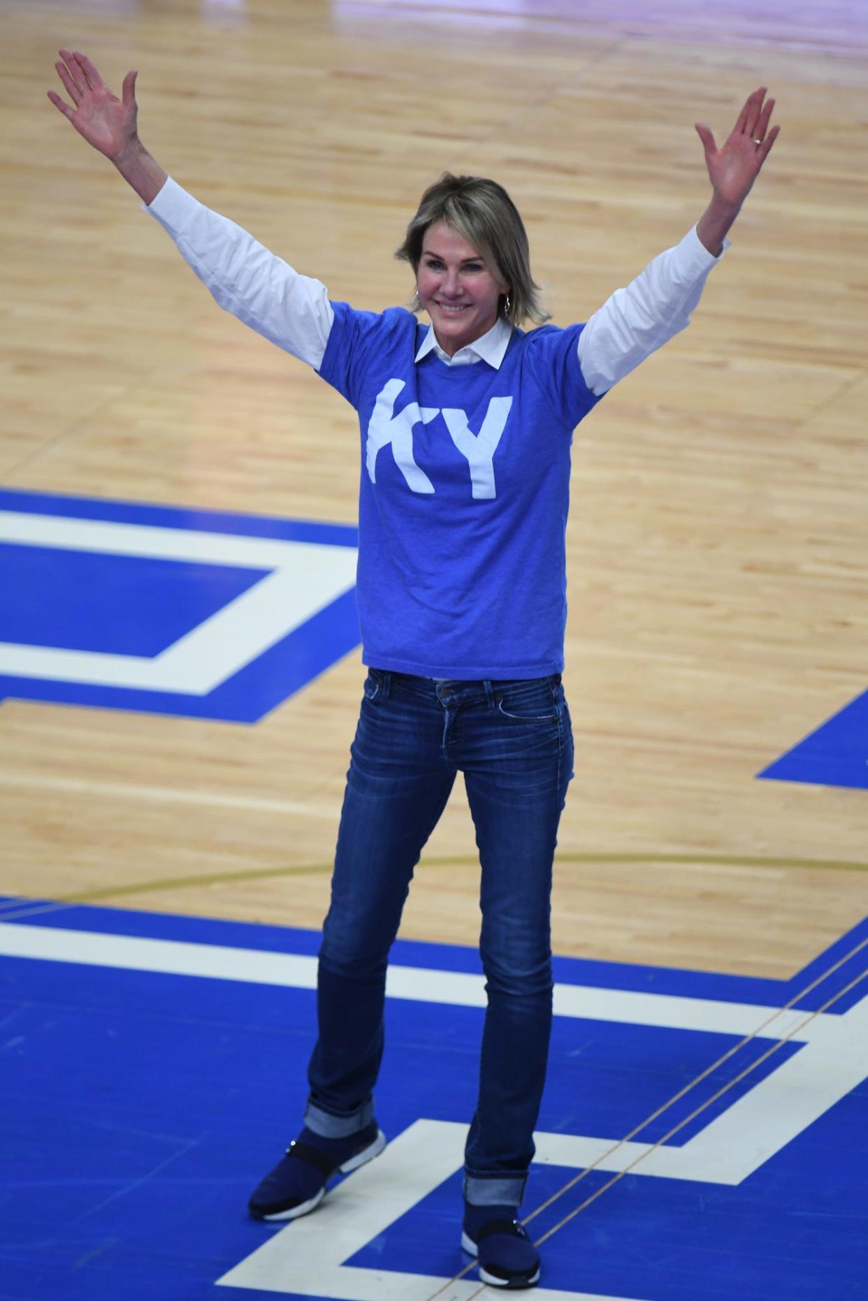 US ambassador to the UN, Kelly Craft, is the "Y" during the University of Kentucky basketball game against Georgia Tech at Rupp Arena in Lexington, KY on Saturday, December 14, 2019. 