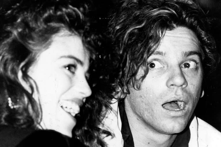 Michele Bennet junto a Michael Hutchence