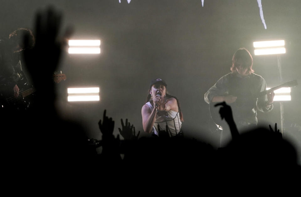 M0 durante su concierto en el festival Corona Capital en la Ciudad de México el domingo 20 de noviembre de 2022. (Foto AP/Eduardo Verdugo)