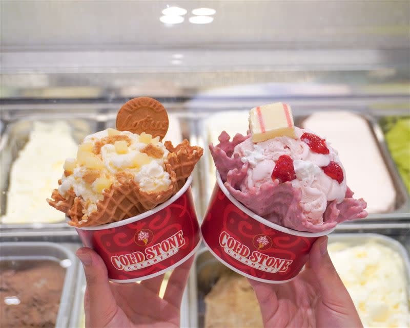 COLD STONE 2月19日至2月22日連續4天「中杯以上冰淇淋買1送1」。（圖／COLD STONE提供）