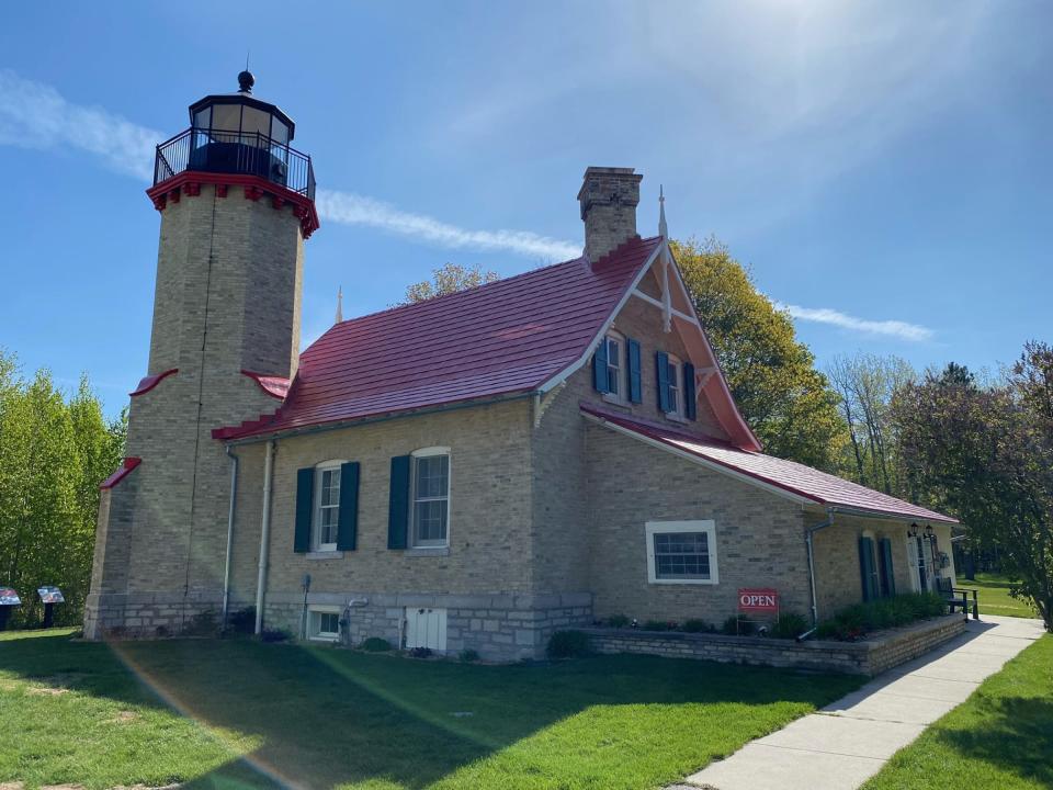 The McGulpin Point Lighthouse in Mackinaw City.