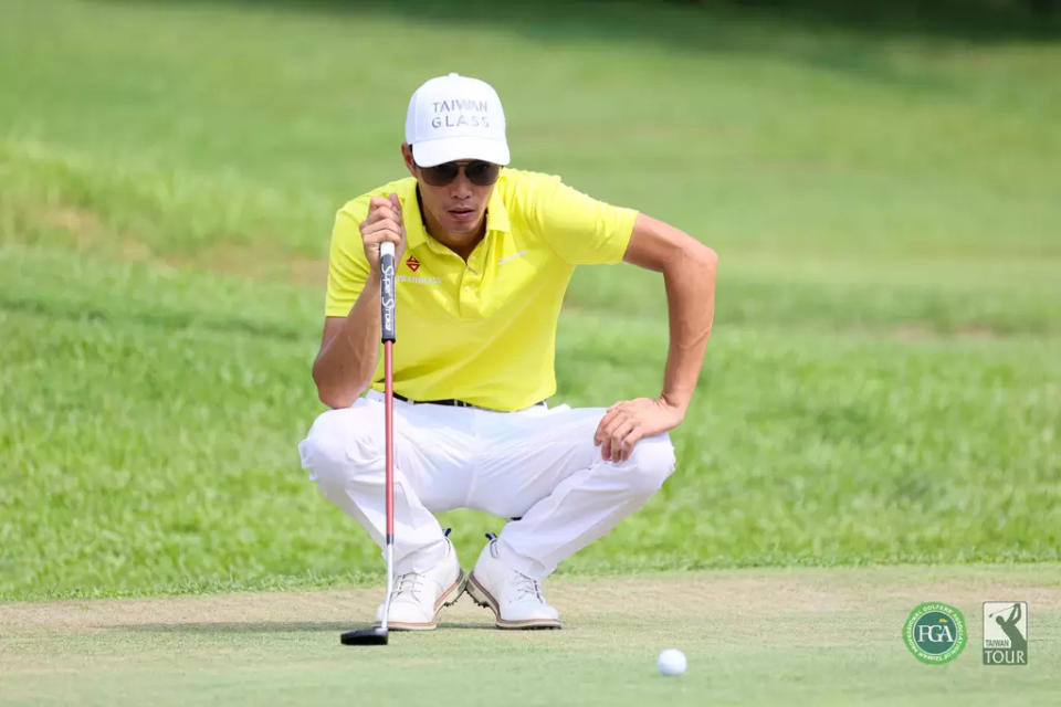 張緯綸以兩回合135桿-9暫並列第三。Tpga／林聖凱攝