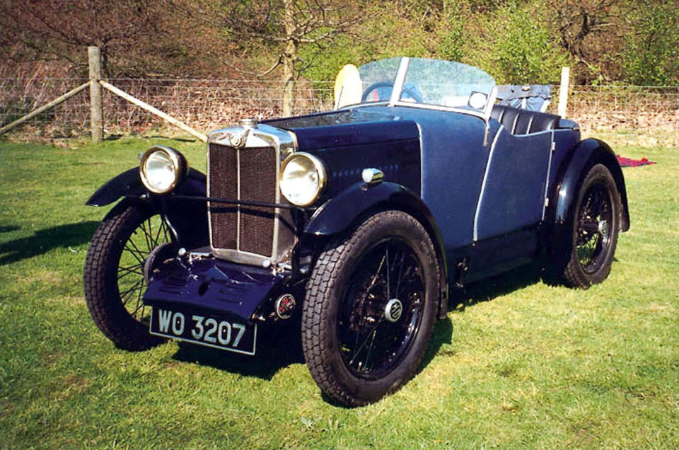 <p>The importance of this MG cannot be underestimated. Launched in 1929, it was based on the Morris Minor and used a Wolseley-designed overhead-cam engine, and some<strong> 3235 </strong>were built from 1928 until 1932. We said: “Sixty or sixty-five miles an hour are not adventure but delight; acceleration is very brisk – altogether an extraordinarily fascinating little vehicle.” In 1931, with modifications, including a four-speed gearbox, it became the first 750cc car to hit 100mph.</p>