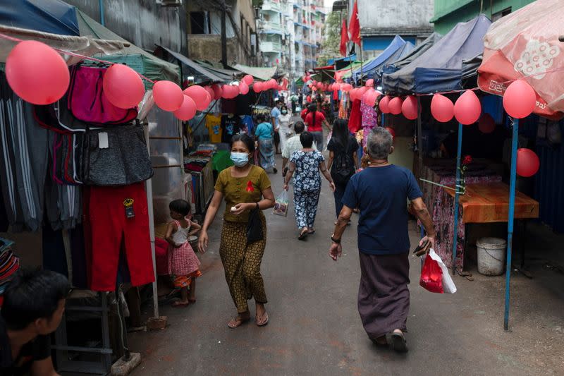 Protest against the military coup in Yangon