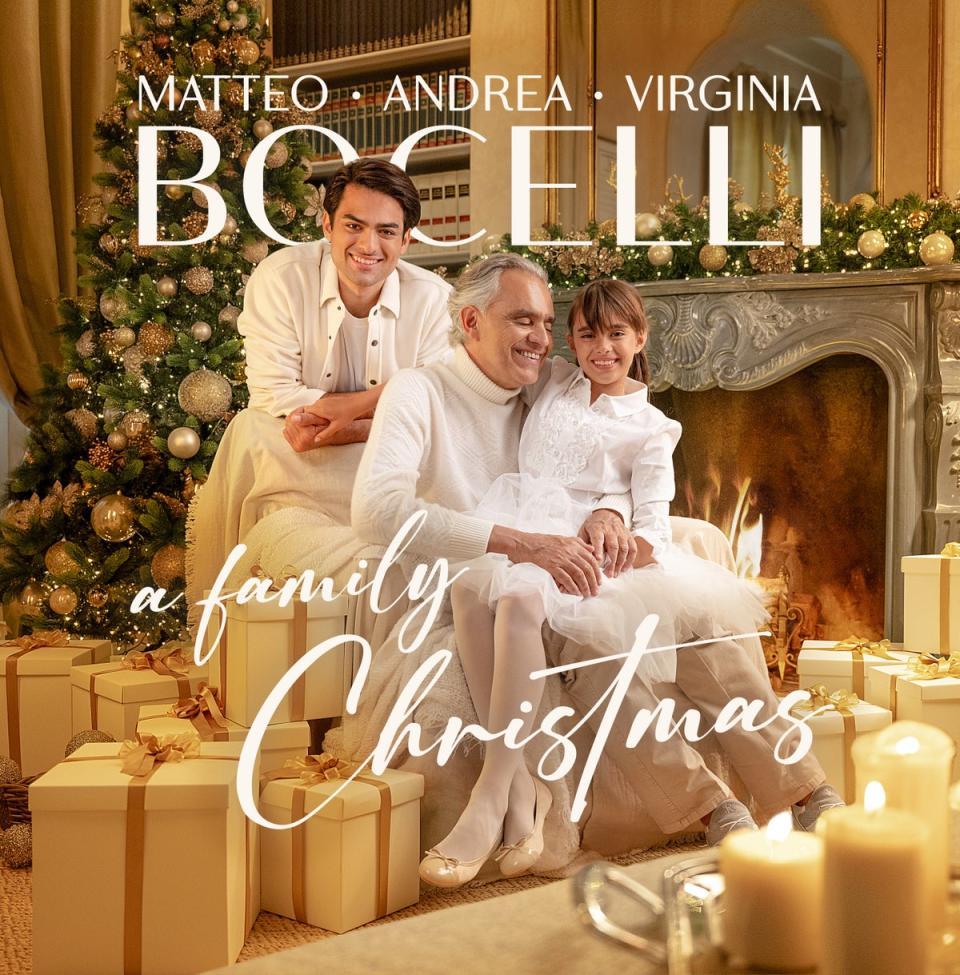 The album cover for A Family Christmas, being released in October by Decca/Colombia Records.