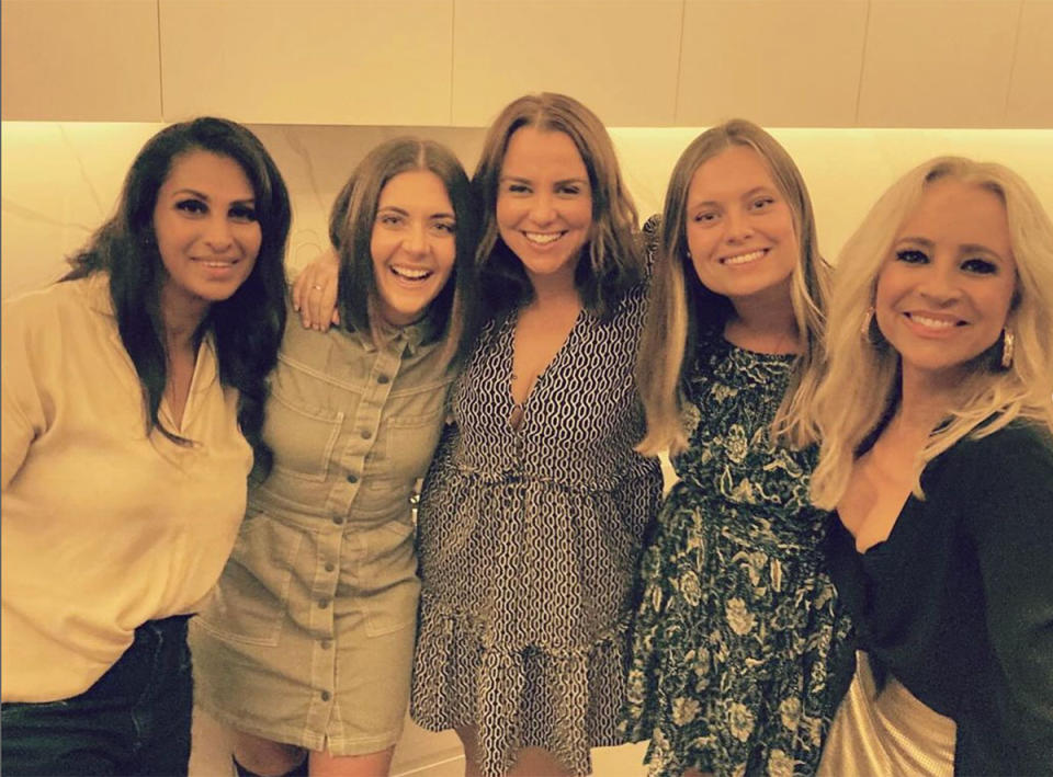 Carrie Bickmore and her friends