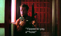 <p>That mischievous scamp Bruce Willis scaled up the profanity when it came to uttering Die Hard’s most iconic cuss, adding an extra sweary twist as a gag to make the crew laugh. Everyone decided Bruce’s version was way more badass than the scripted line. </p>