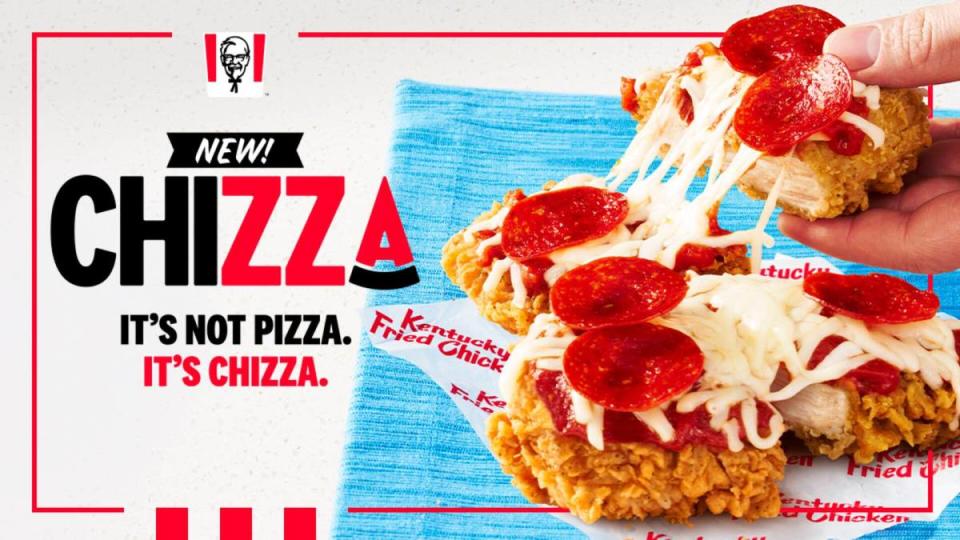 The KFC Chizza was initially launched by the chain's Philippines branch.<p>Yum! Brands</p>