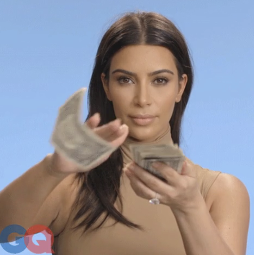 Kim Kardashian in a GQ video