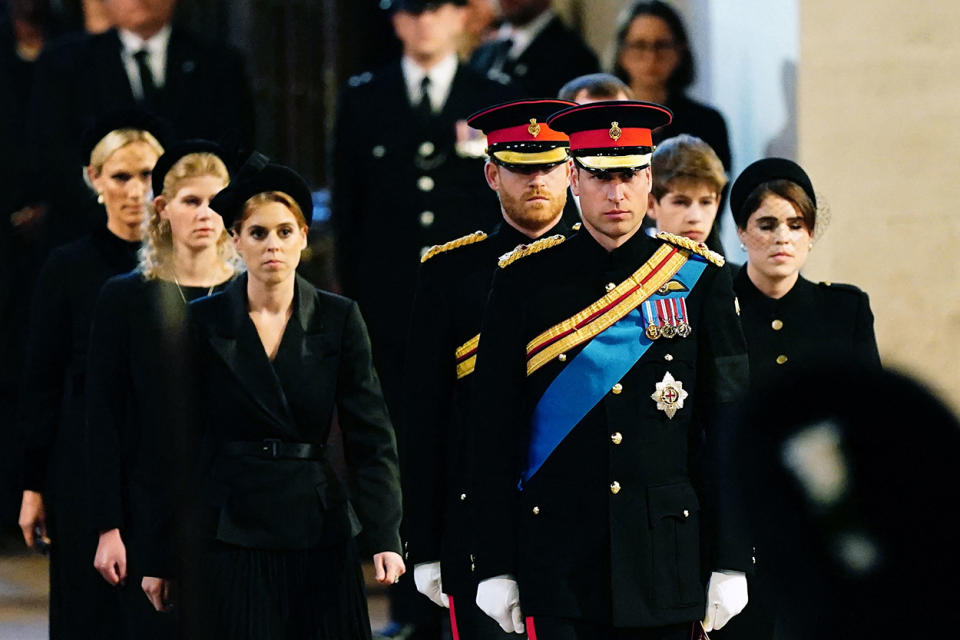 Queen's grandchildren vigil