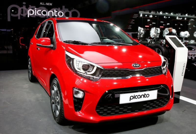 FILE PHOTO: A Kia Picanto car is seen during the 87th International Motor Show at Palexpo in Geneva