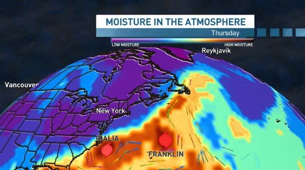 Hurricane Franklin is expected to bring with it a lot of rain to parts of Newfoundland. 