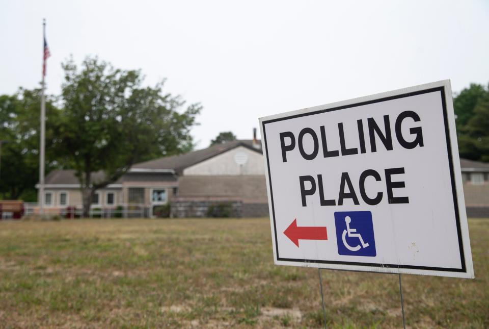 Residents come out to cast their votes during Primary Election Day. The Toms River Township Senior Center serves as a polling place.Toms River, NJTuesday, June 6, 2023