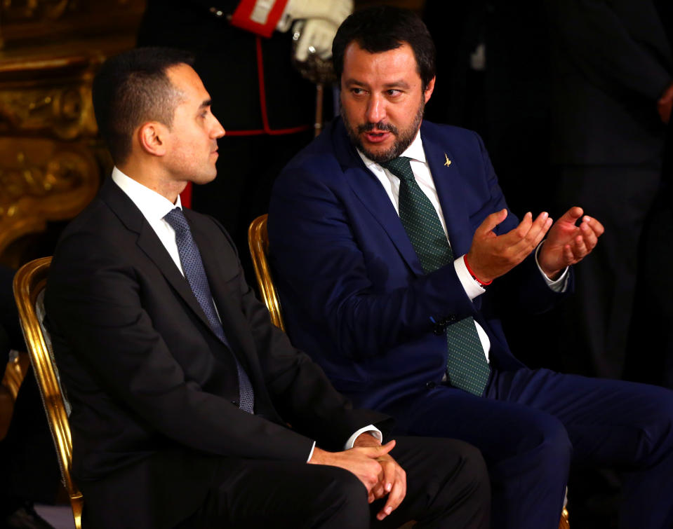 Matteo Salvini e Luigi Di Maio al Quirinale (REUTERS/Tony Gentile)