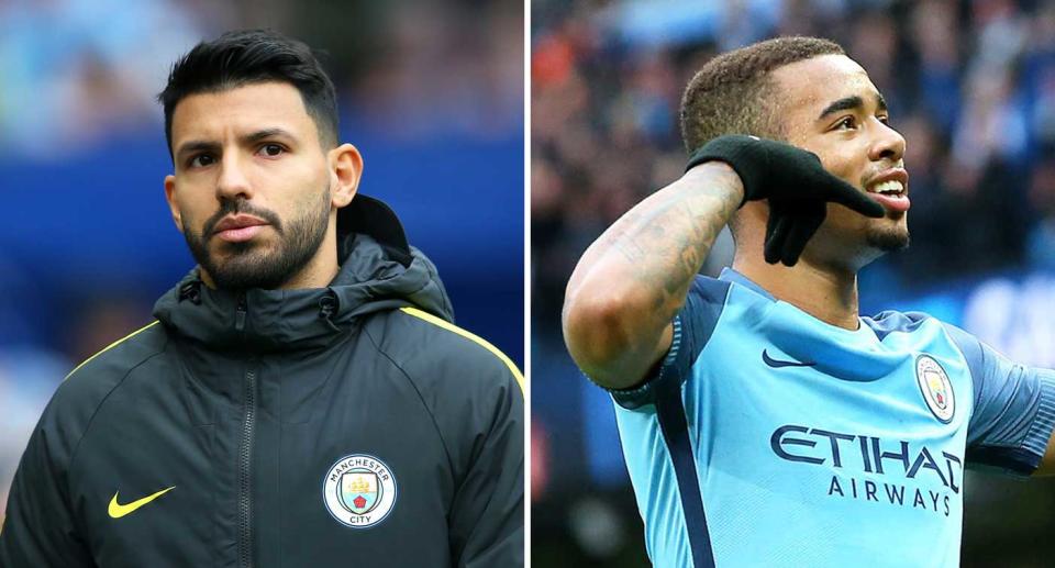 Sergio Aguero and Gabriel Jesus