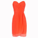 <a href="http://www.houseoffraser.co.uk/Jane+Norman+Neon+ruffle+prom+dress/173104735,default,pd.html" rel="nofollow noopener" target="_blank" data-ylk="slk:Jane Norman Neon Ruffle Prom Dress - £25 – House of Fraser;elm:context_link;itc:0;sec:content-canvas" class="link "><b>Jane Norman Neon Ruffle Prom Dress - £25 – House of Fraser</b></a><br><br>Team this bright orange dress with black tights and a fitted black blazer to tone down the colour.