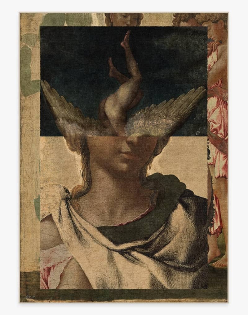 National Gallery Michelangelo Becoming One Tufted Rug, 5' x 7'