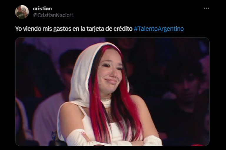 La Joaqui llorando fue utilizado como meme (Captura Twitter)