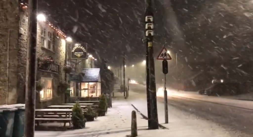 Snowfall in Hedley Hope, County Durham (TeesPix/PA) (PA Media)