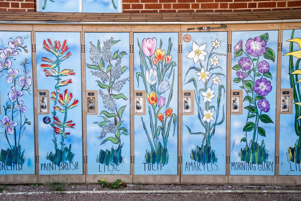 Lockers at the Mennonite Fellowship in downtown Fort Collins on Aug. 31, 2023.