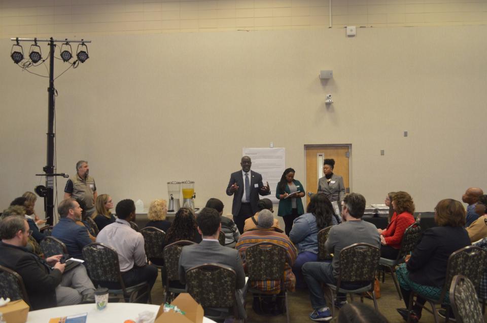 A "working group" at Housing Savannah Inc.'s "There's No Place Like Home" housing summit on Feb. 22, 2024.