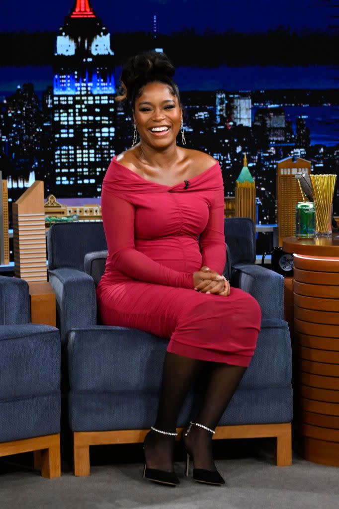 the tonight show starring jimmy fallon episode 1785 pictured actress keke palmer during an interview on wednesday, january 25, 2023 photo by todd owyoungnbc via getty images